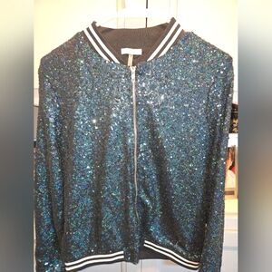 Soprano sequin bomber jacket